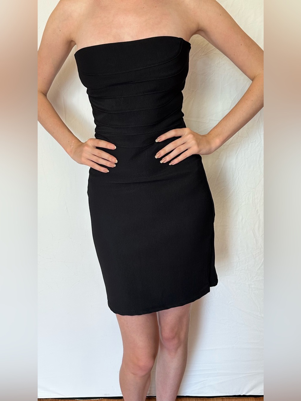 Strapless Black Mini Dress - Elegant Evening Tube Dress